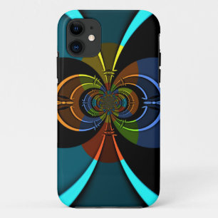 Abstract Colour Burst Art Print iPhone 11 Case