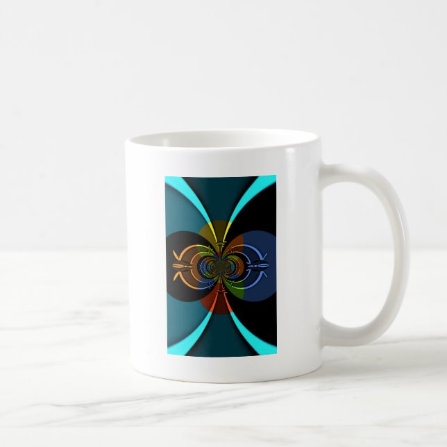 Abstract Colour Burst Art Print Coffee Mug (Right)