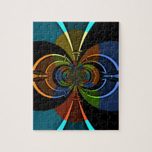 Abstract Colour Burst Art Print Jigsaw Puzzle