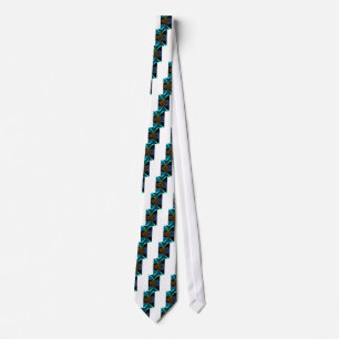 Abstract Colour Burst Art Print Tie