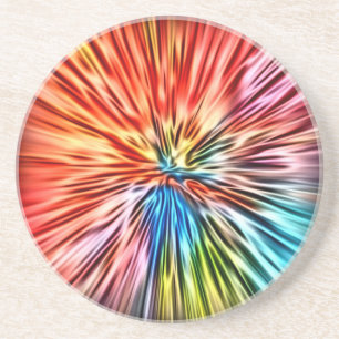 Abstract Colour Burst Coaster