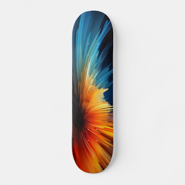 Abstract Colour Burst  Skateboard (Front)