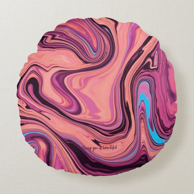 Abstract Colour Combination Throw Pillow (Front)