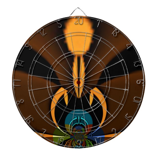 Abstract Colour Contrast Art Print Dartboard (Front)