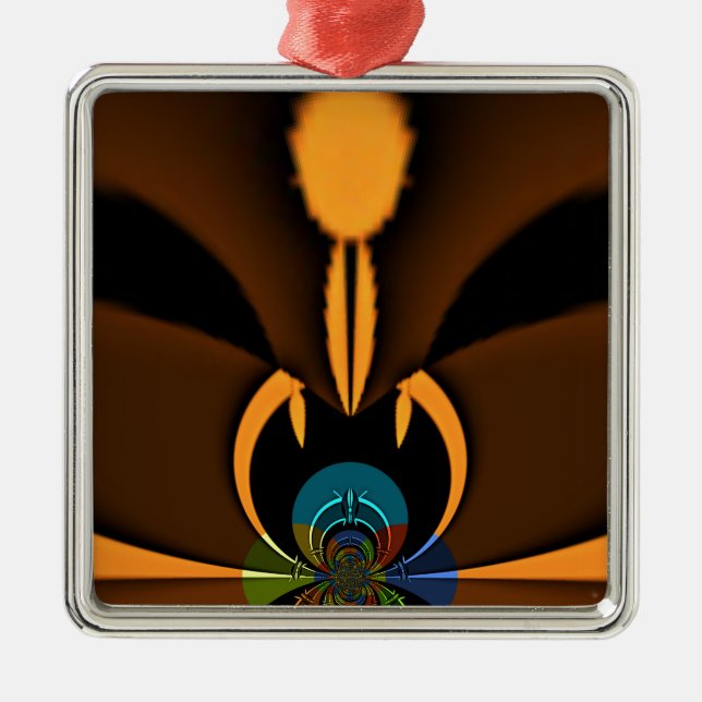 Abstract Colour Contrast Art Print Metal Ornament (Front)