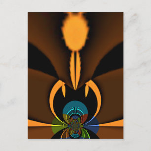 Abstract Colour Contrast Art Print Postcard
