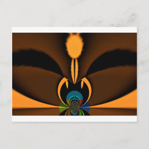 Abstract Colour Contrast Art Print Postcard
