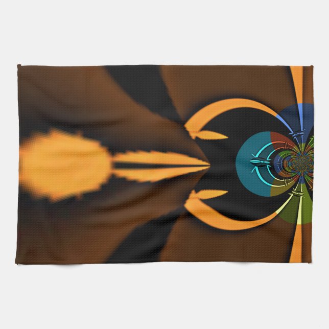 Abstract Colour Contrast Art Print Tea Towel (Horizontal)