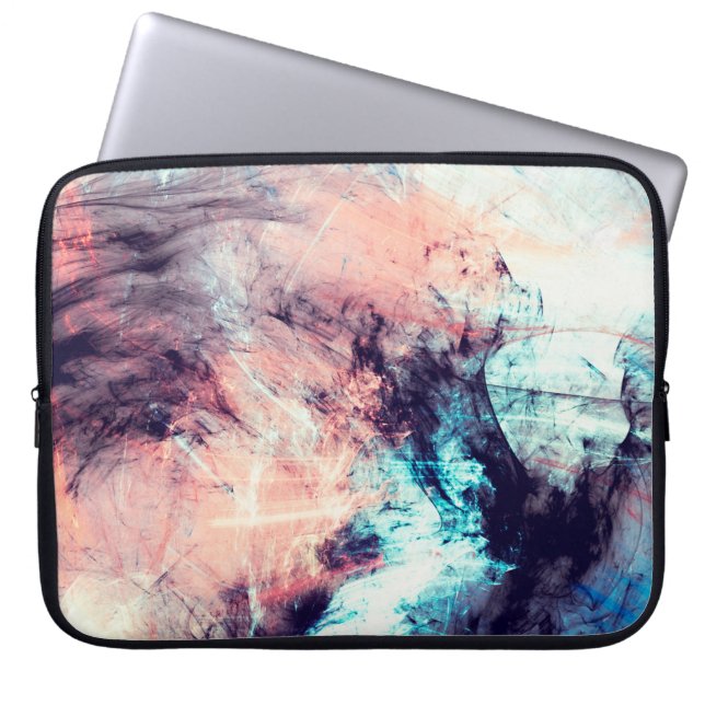 Abstract colour dynamic background with lighting e laptop sleeve (Front)