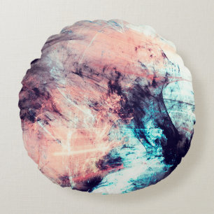 Abstract colour dynamic background with lighting e round cushion
