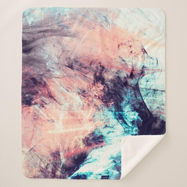 Abstract colour dynamic background with lighting e sherpa blanket (Front)