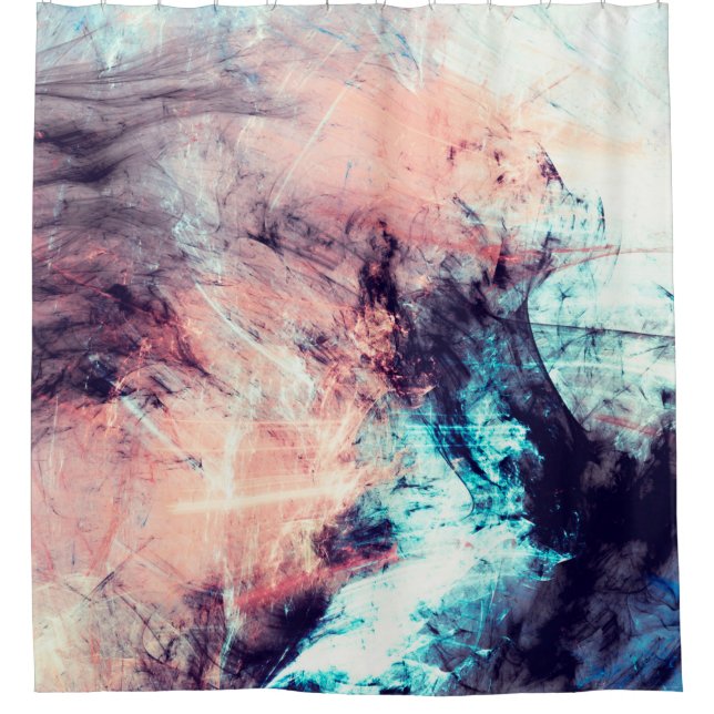 Abstract colour dynamic background with lighting e shower curtain (Front)