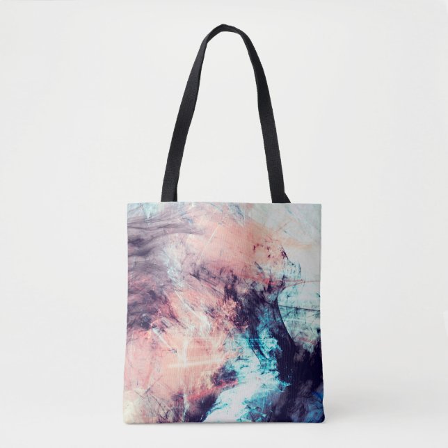 Abstract colour dynamic background with lighting e tote bag (Front)