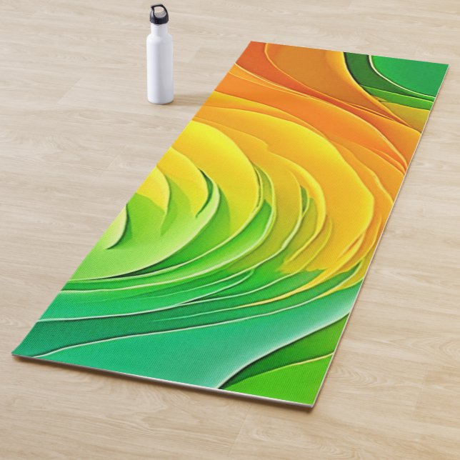 Abstract Colour Energy Flow Design Yoga Mat (In Situ)