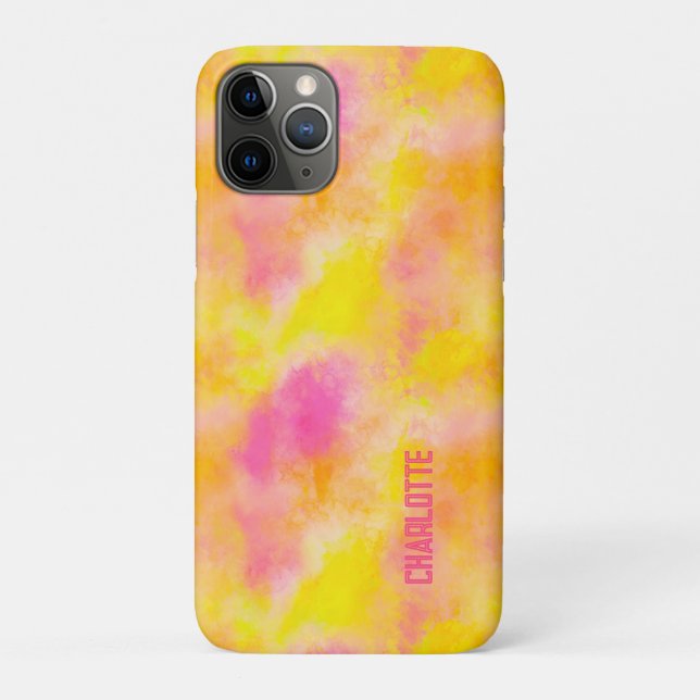 Abstract Colour Gradient Luminous Joy  add Name  Case-Mate iPhone Case (Back)