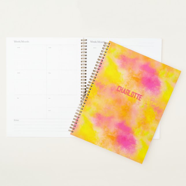 Abstract Colour Gradient Luminous Joy Personalised Planner (Display)