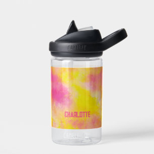Abstract Colour Gradient Luminous Joy Personalised Water Bottle