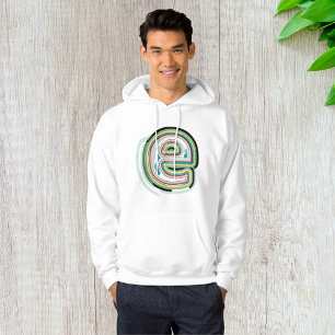 Abstract Colour Letter E Mens Hoodie