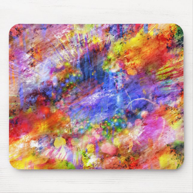 Abstract Colour Mouse Pad (Front)