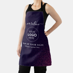 Abstract Colour  Name and Logo hair salon apron