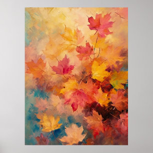 Abstract Colour of Japanese Autumn Fine Art Poster