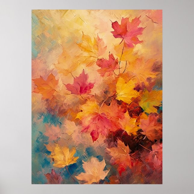 Abstract Colour of Japanese Autumn Fine Art Poster (Front)