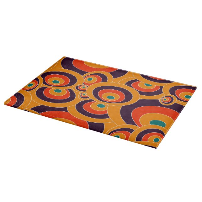 Abstract Colour Ovals Cutting Board – Modern Decor (Corner)