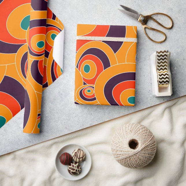 Abstract Colour Ovals Wrapping Paper – Modern Gift (Crafts)