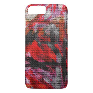 Abstract Colour Paint Brush Rustic Burlap #25 iPhone 8 Plus/7 Plus Case