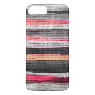 Abstract Colour Paint Brush Rustic Burlap #29 iPhone 8 Plus/7 Plus Case