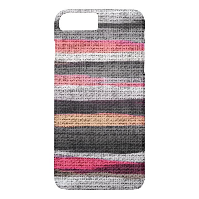 Abstract Colour Paint Brush Rustic Burlap #29 Case-Mate iPhone Case (Back)