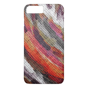 Abstract Colour Paint Brush Rustic Burlap #5 iPhone 8 Plus/7 Plus Case
