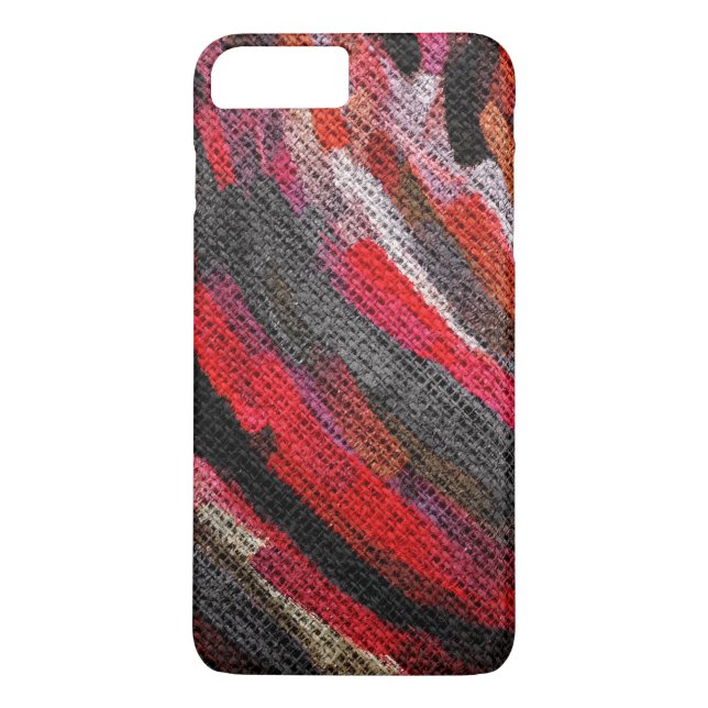 Abstract Colour Paint Brush Rustic Burlap #8 Case-Mate iPhone Case (Back)