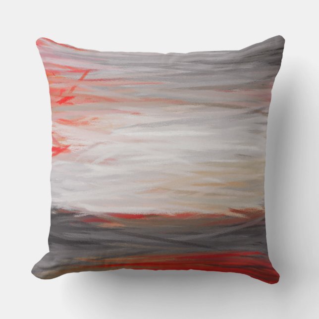 Abstract Colour Paint Brush Stroke #10 Cushion (Front)