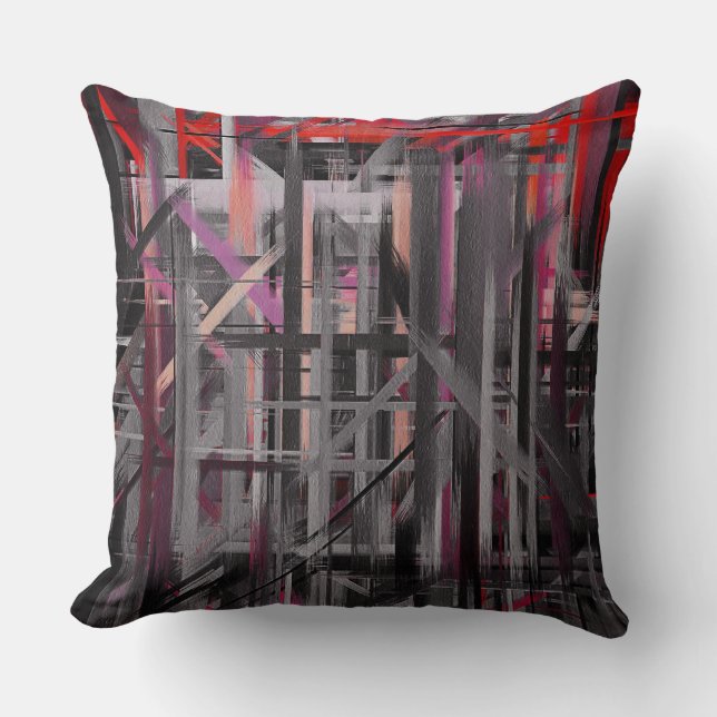 Abstract Colour Paint Brush Stroke #11 Cushion (Front)