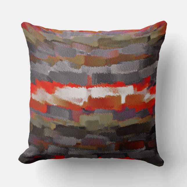 Abstract Colour Paint Brush Stroke #15 Cushion (Front)