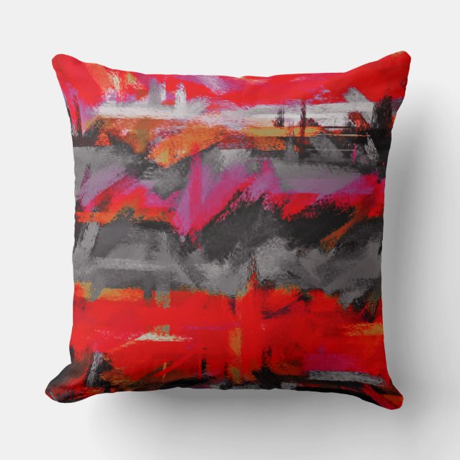 Abstract Colour Paint Brush Stroke #21 Cushion (Front)