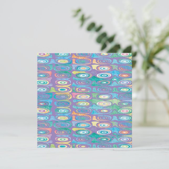 Abstract colour pattern 1  card (Standing Front)