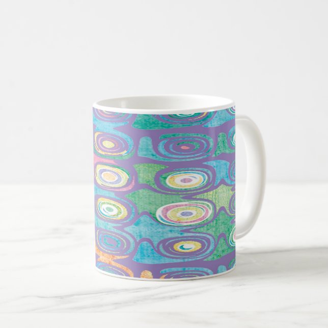 Abstract colour pattern 1 coffee mug (Front Right)