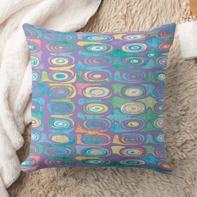Abstract colour pattern 1 throw pillow (Blanket)