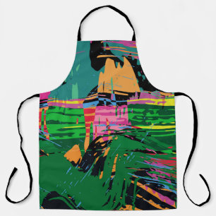 Abstract colour pattern in graffiti style quality apron