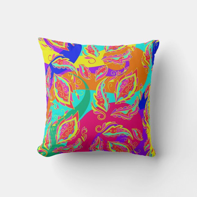 abstract,colour,pattern, indian,mandala,pink, cushion (Front)