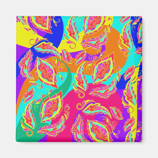 abstract colour pattern magnet (Front)