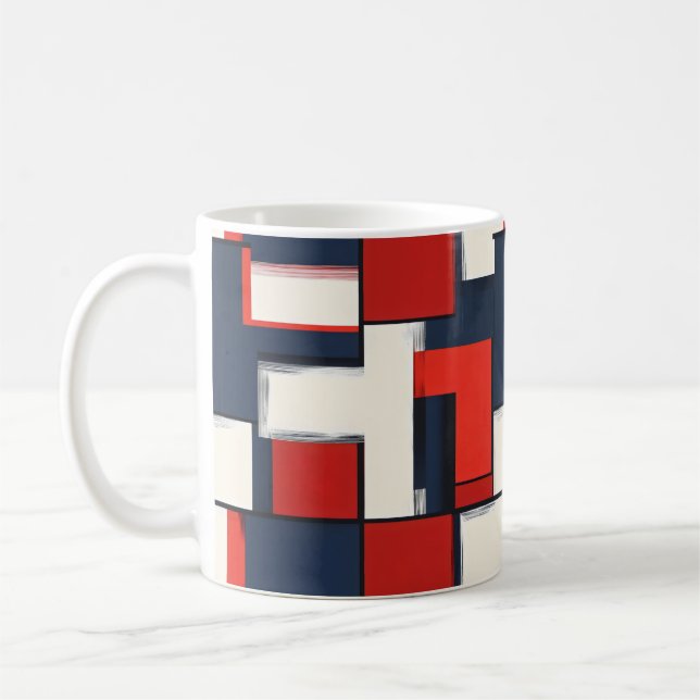 Abstract Colour Pattern Mosaic Coffee Mug (Left)