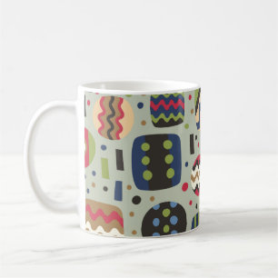 abstract colour pattern textiles, interior designl coffee mug
