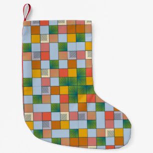 Abstract colour seamless pattern small christmas stocking