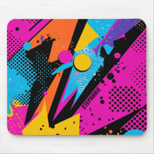 Abstract Colour Splash in Retro Comic Style (1) Mouse Pad