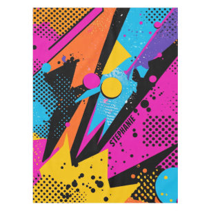 Abstract Colour Splash in Retro Comic Style (1) Tablecloth
