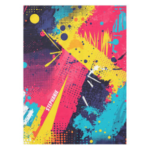 Abstract Colour Splash in Retro Comic Style (2) Tablecloth