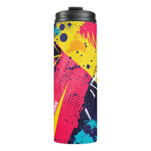 Abstract Colour Splash in Retro Comic Style (2) Thermal Tumbler
